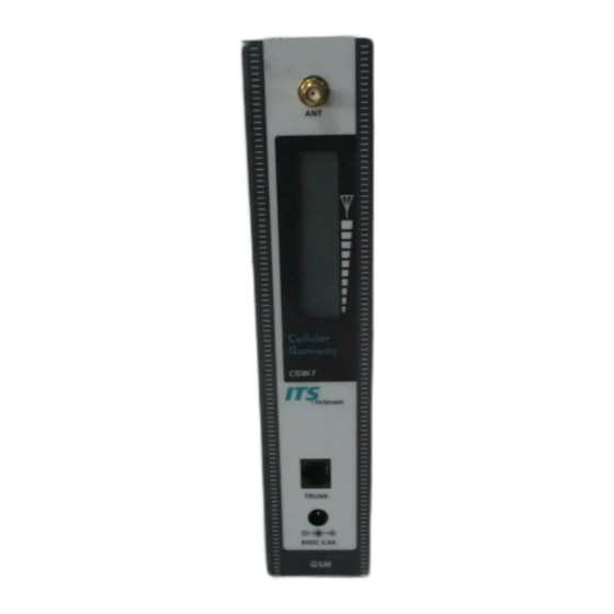 ITS Telecom CelluLine CGW-T Installation And Programming Manual