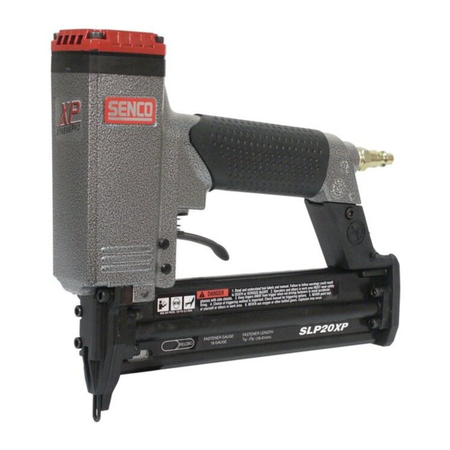 Senco SLP20XP - 18 Gauge Brad Nailer Manual