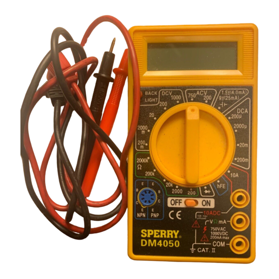Sperry instruments DM4050 Operating Instructions