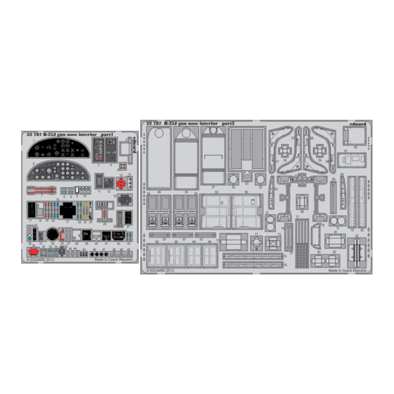 Eduard B-25J gun nose interior S.A. Manual