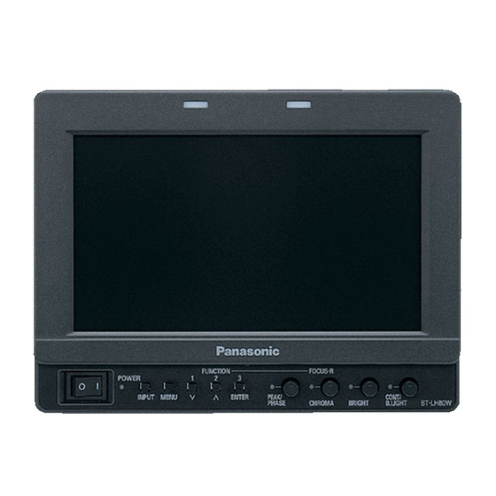 Panasonic BTLH80W - 7.9" MONITOR Operating Instructions Manual