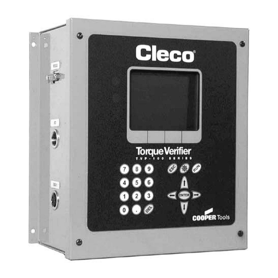 User Manuals: Cleco TVP-100 Series Torque Verifier