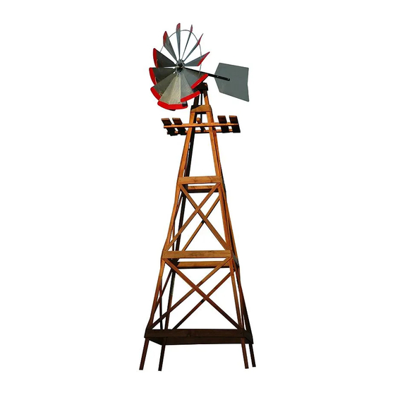 Outdoor Water Solutions Large Wood Windmill Assembly Instructions Manual