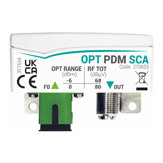Fracarro OPT PDM SCA Instructions For Installation