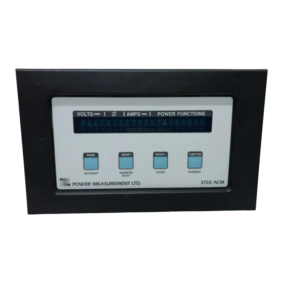 Power Measurement 3720 ACM Installation & Operation Manual