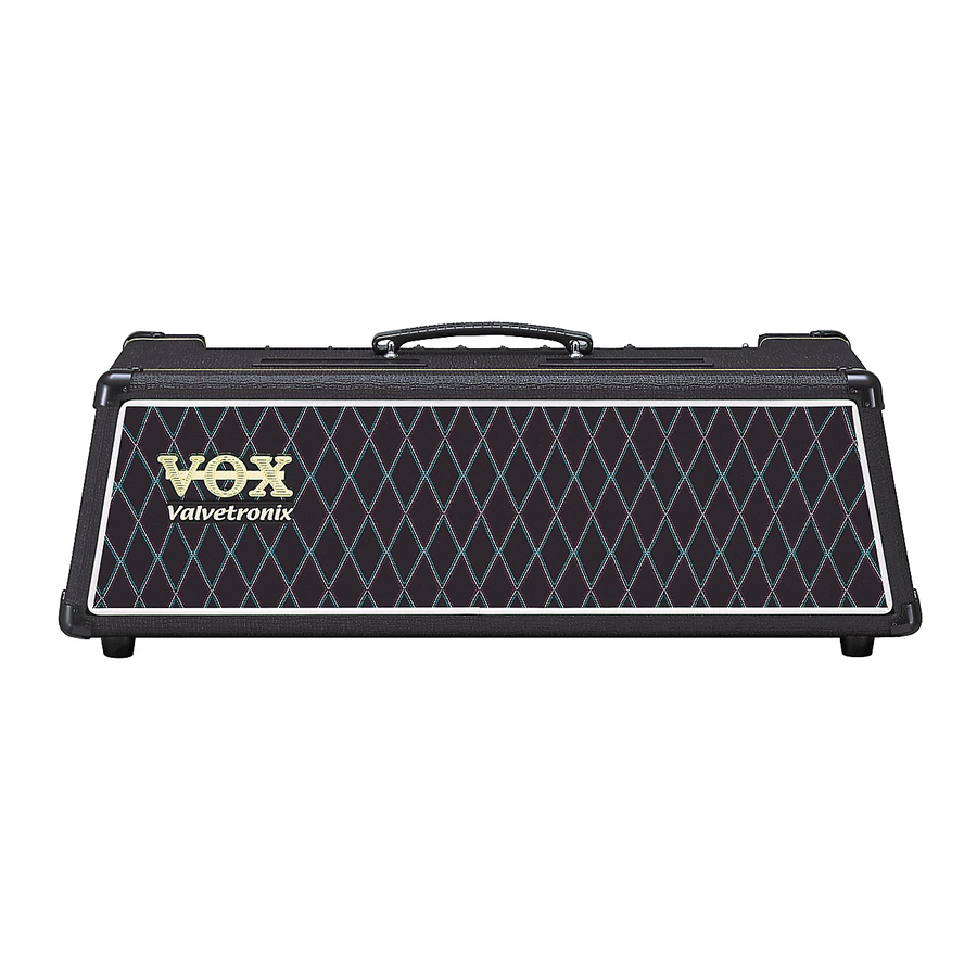 Vox Valvetronix AD120VTH Owner's Manual