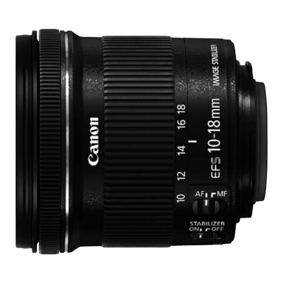 Canon EF-S10-18mm f/4.5-5.6 IS STM Instructions Manual