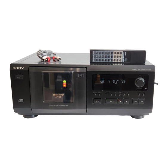 Sony CDP-CX53 Operating Instructions Manual