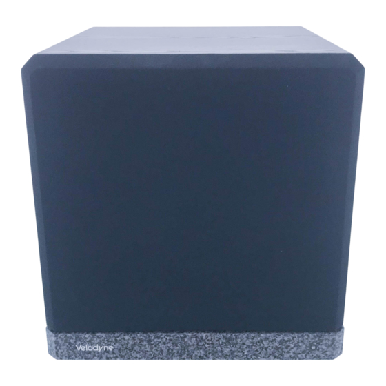 Velodyne Servo F-1000 Owner's Manual