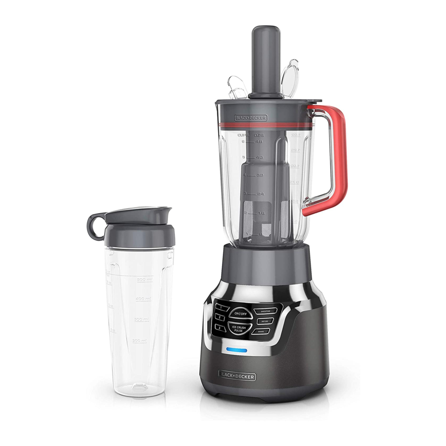 Black+decker BL1400DG-P Quiet Blender with Cyclone Glass Jar