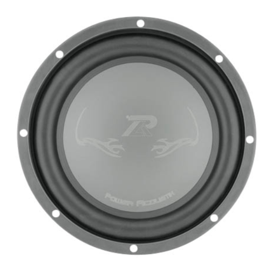 Power Acoustik PW2-10M Owner's Manual