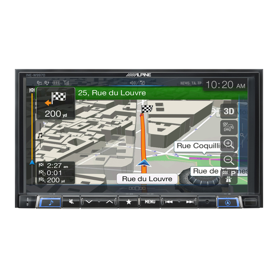 Alpine X801D-U Quick Reference Manual