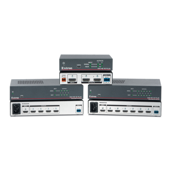 Extron electronics DA 2HD 4K PLUS Manuals