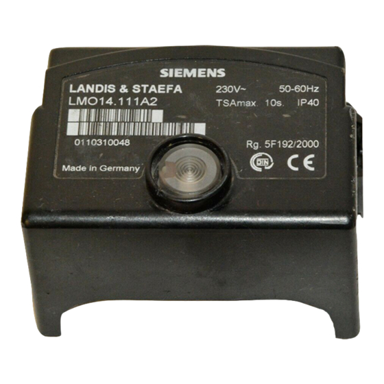 Siemens LMO14 Series Manual