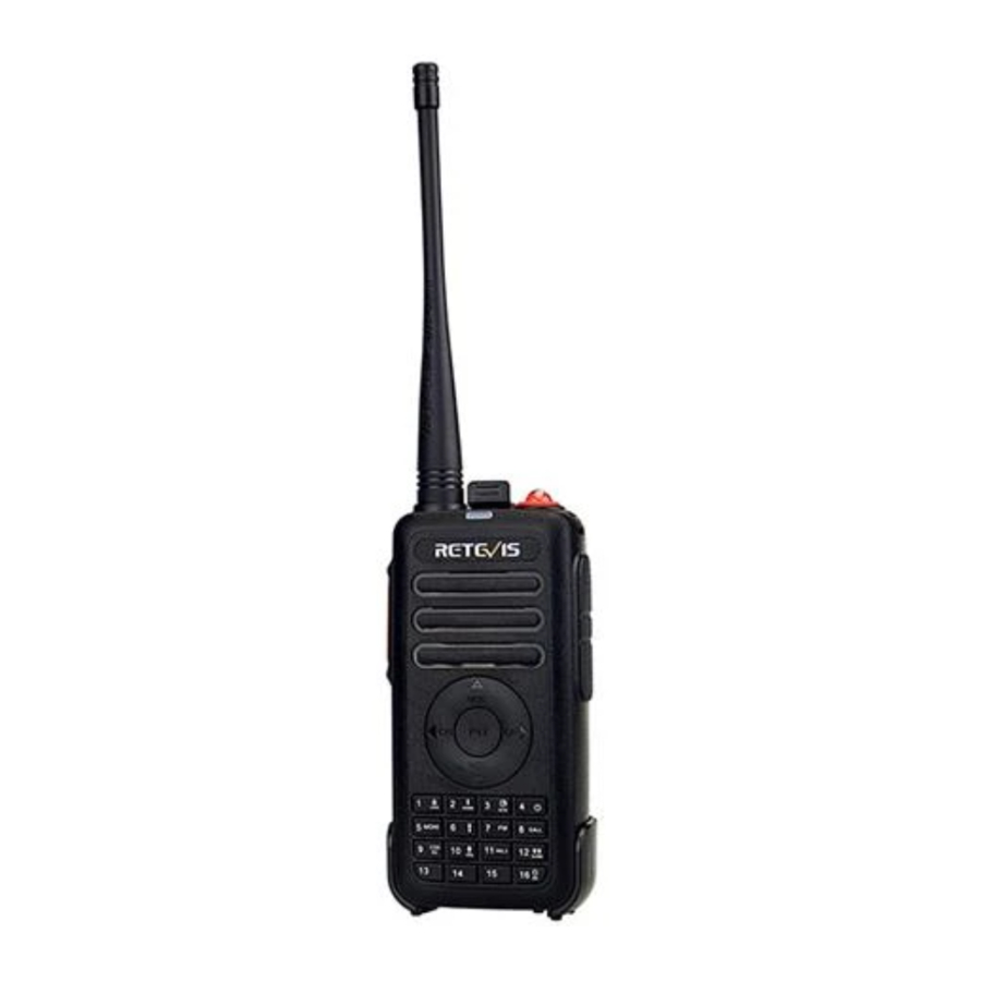 Retevis RT25 - Two-Way Radio Manual | ManualsLib