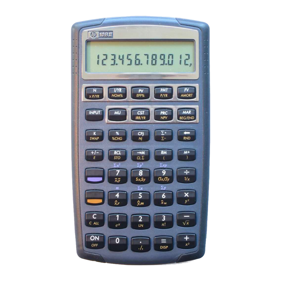 HP 10BII Manual
