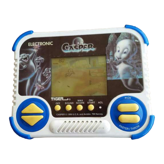 Tiger Electronics Casper Electronic LCD Game 72-817 Instruction Manual
