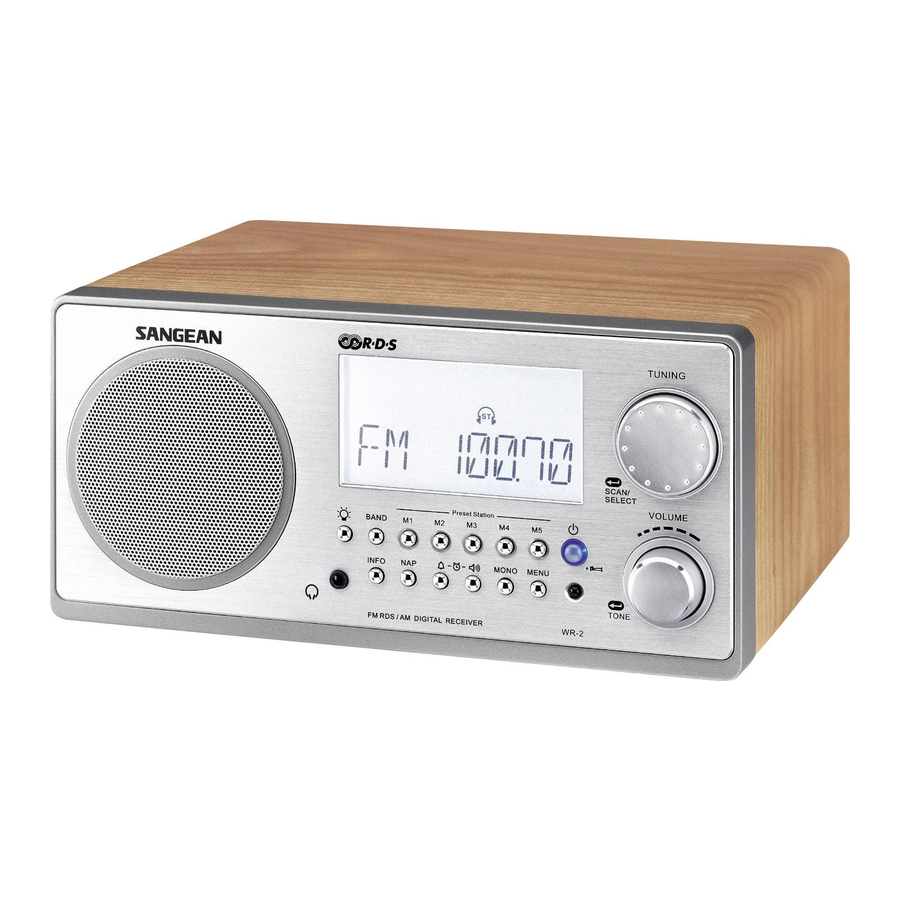 SANGEAN WR2 OPERATING INSTRUCTIONS MANUAL Pdf Download ManualsLib