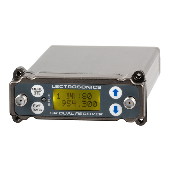 LECTROSONICS SR SERIES INSTRUCTION MANUAL Pdf Download ManualsLib
