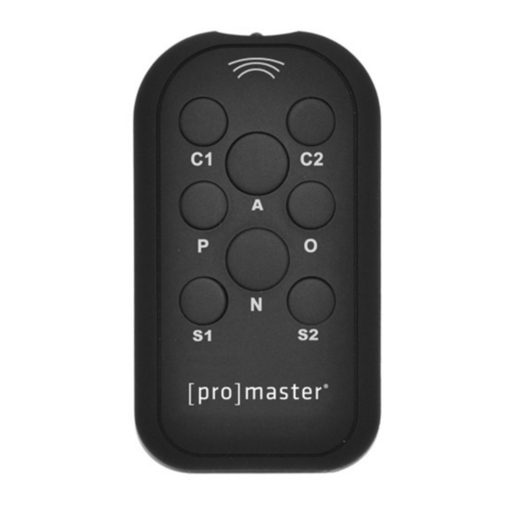 PROMASTER INFRARED REMOTE SHUTTER RELEASE OPERATING INSTRUCTIONS Pdf