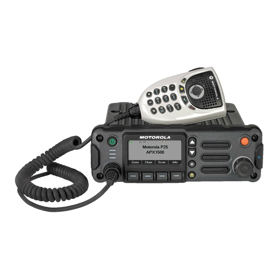 Motorola ASTRO APX O2 Control Head Mobile Radio User Manual