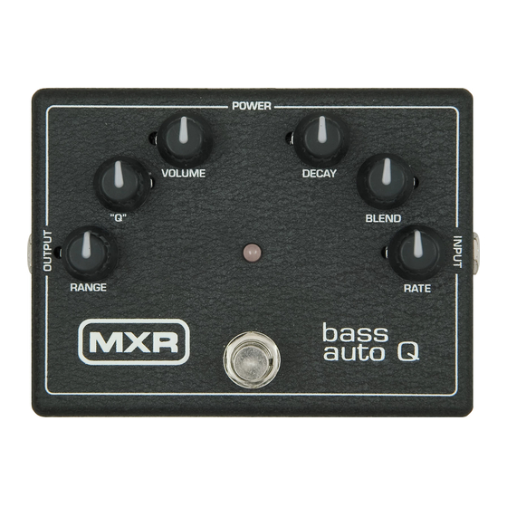 MXR M-188 BASS AUTO Q MANUAL Pdf Download | ManualsLib