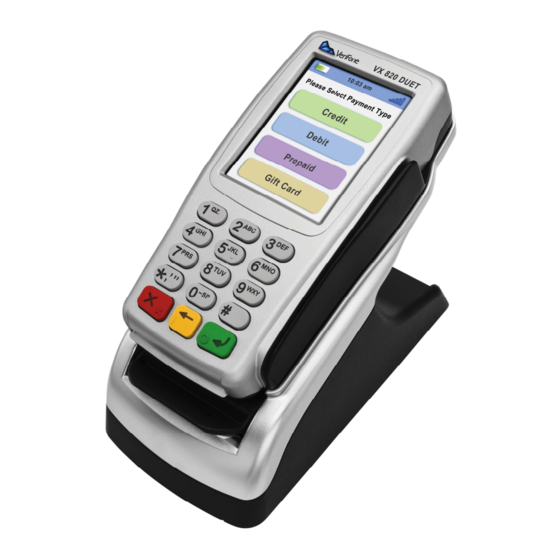 VERIFONE VX820 DUET MANUAL MANUAL Pdf Download ManualsLib