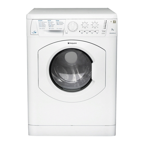 HOTPOINT AQUARIUS WDL 756 P/G/A/K INSTRUCTIONS FOR USE MANUAL Pdf ...