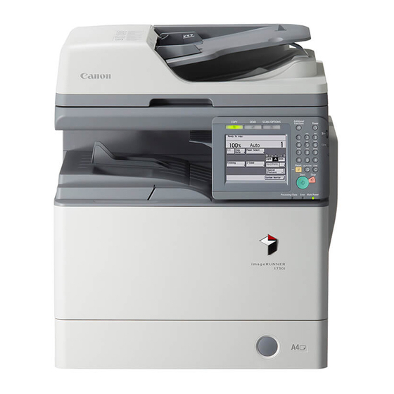 Canon imageRUNNER 1750 Remote Manual