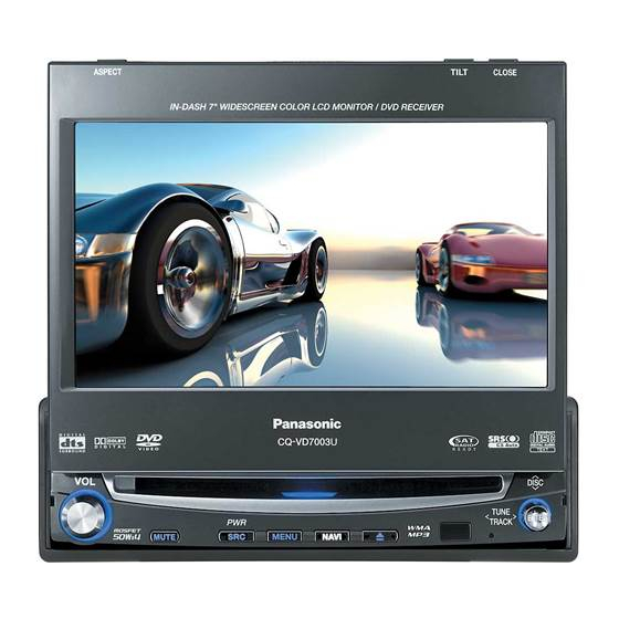 PANASONIC CQ-VD7003U INSTALLATION MANUAL Pdf Download | ManualsLib