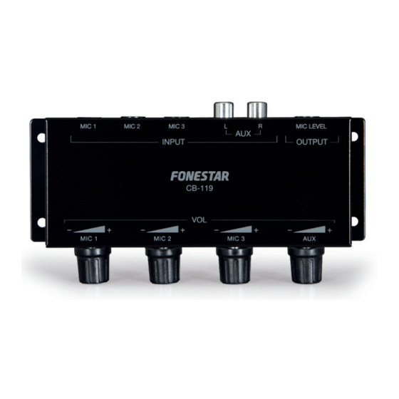 FONESTAR CB-119 Quick Start Manual