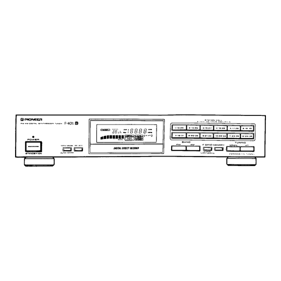 Pioneer F-401 Operating Insructions