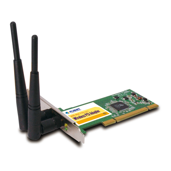 Planet 802.11n Wireless PCI Adapter WNL-9330 Manuals