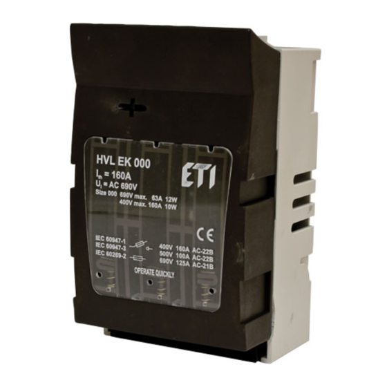 ETI HVL EK 000 Installation Instruction