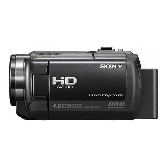 Sony Handycam HDR-XR200 Specifications