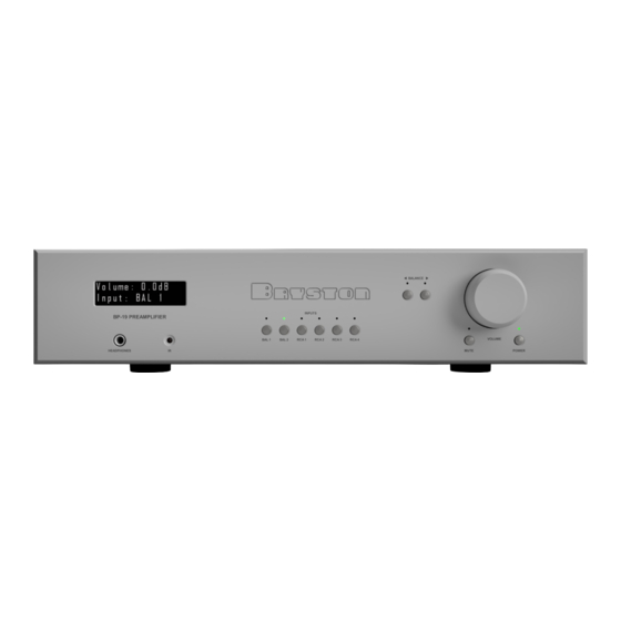 Bryston BP-19 Manual