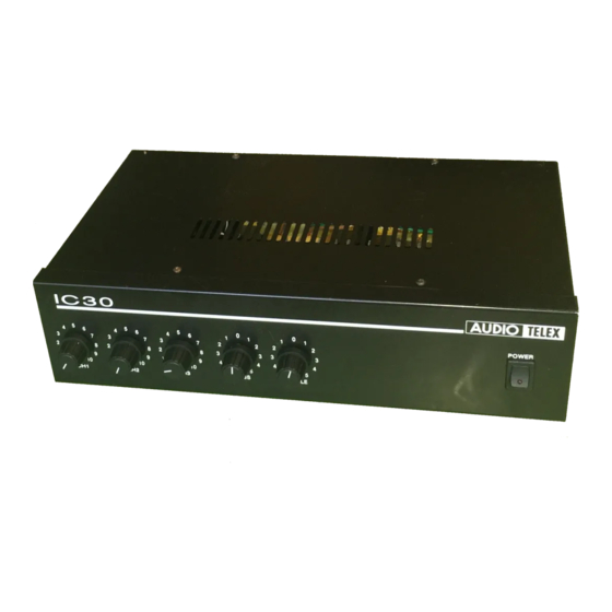 AUDIO TELEX IC30 Operating Instructions