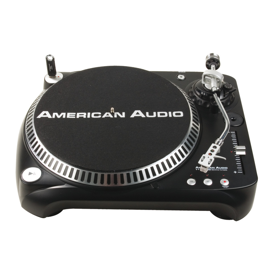 American Audio TT Record Manuals