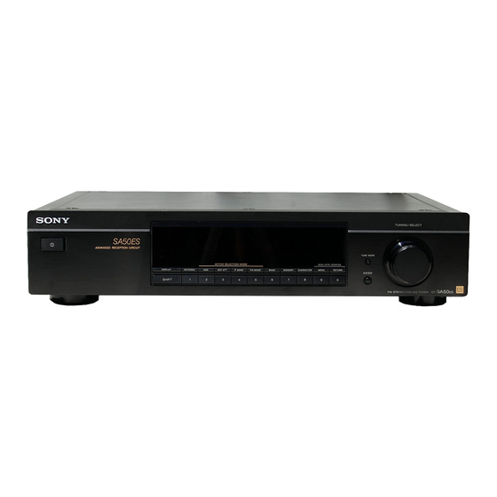 Sony ST-SA50ES Operating Instructions Manual