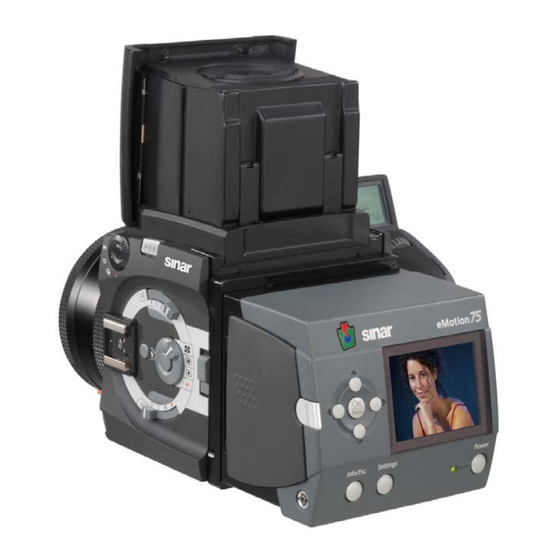 User Manuals: Sinar Sinarback eMotion 75LV Camera Backs