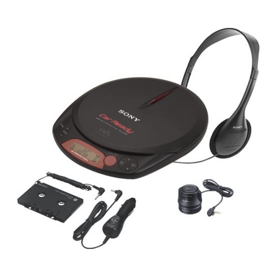 Sony D-NE1 ATRAC Quick Reference Manual