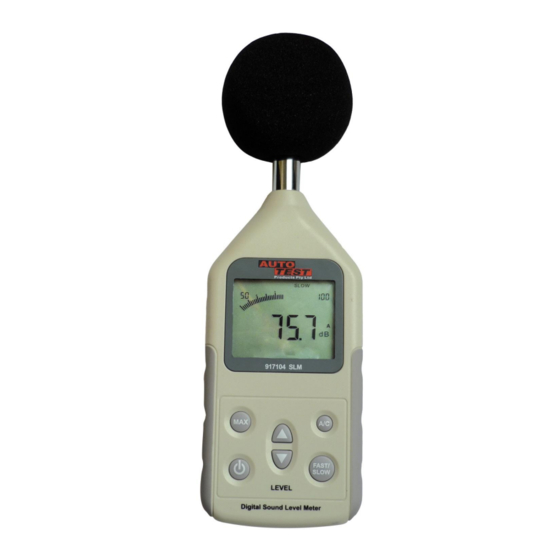 AutoTest Digital Sound Level Meter User Manual