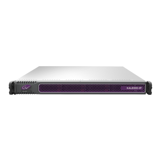 Belden grass valley KALEIDO-IP VM Quick Start Manual