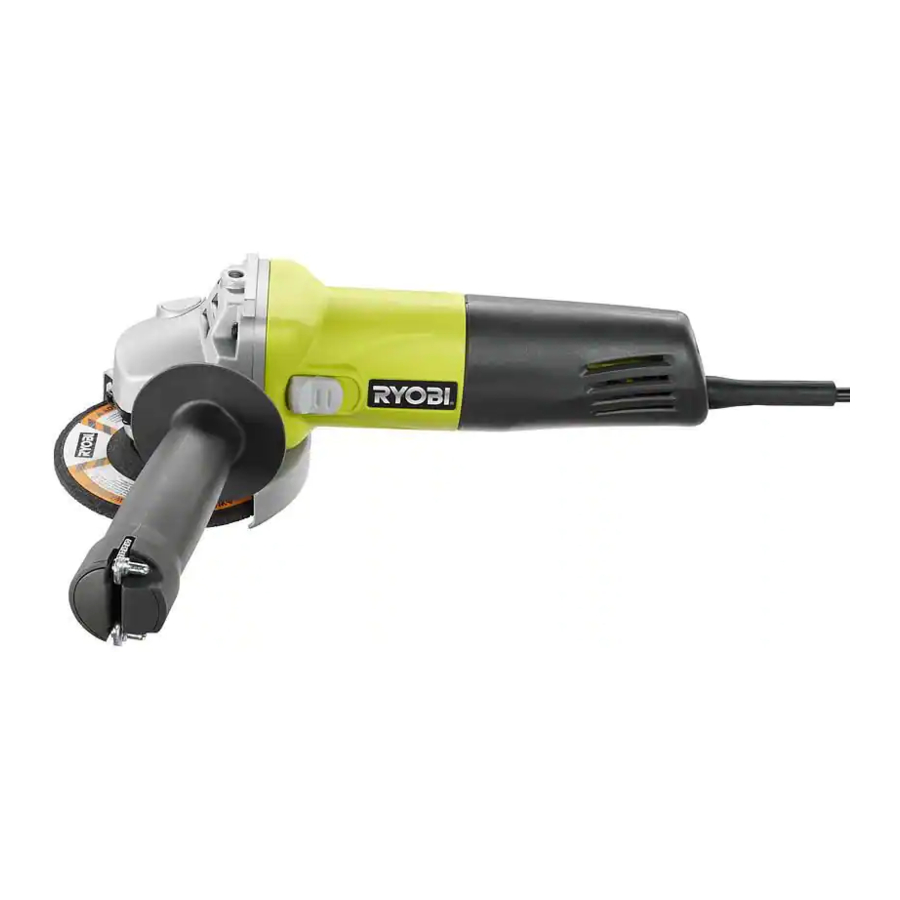 Ryobi AG4031G / AG4031GTH - 4-1/2 in. ANGLE GRINDER Manual