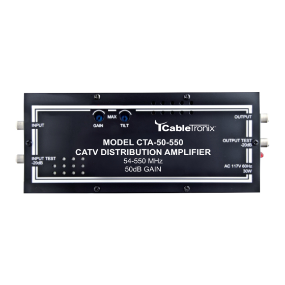 CableTronix CTA-50-550 User Manual