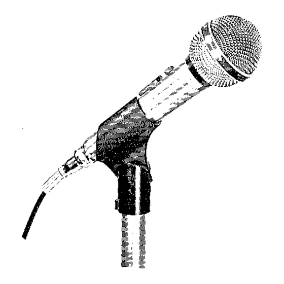 Shure PE585 UNISPHERE User Manual