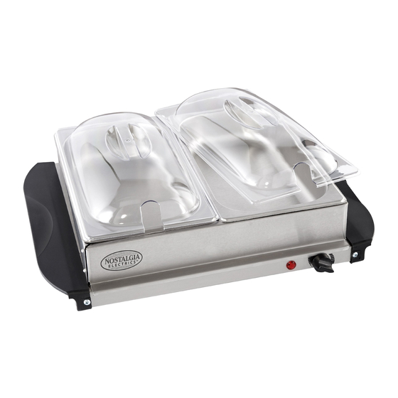 Nostalgia Electrics 2 STATION BUFFET & WARMING TRAY BCD Series Instructions Manual