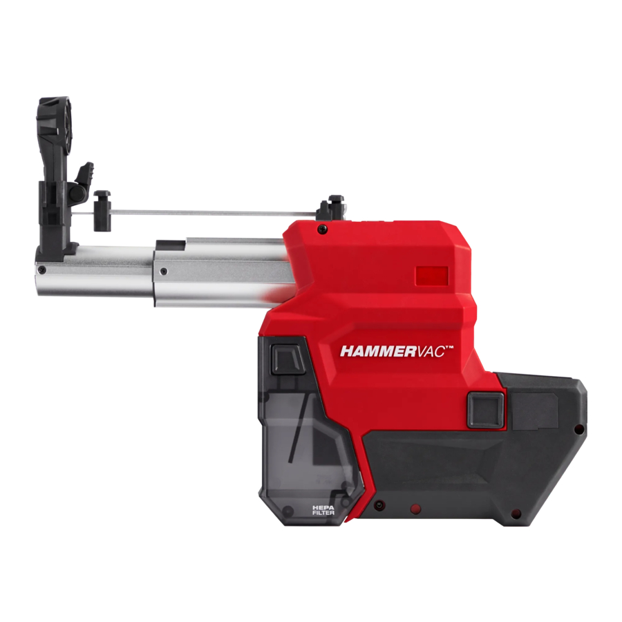 Milwaukee M18 HAMMERVAC 2912-DE, 2915-DE - DEDICATED DUST EXTRACTORS Manual