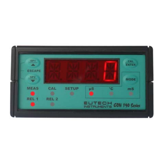 EUTECH INSTRUMENTS alpha CON 190 Instruction Manual
