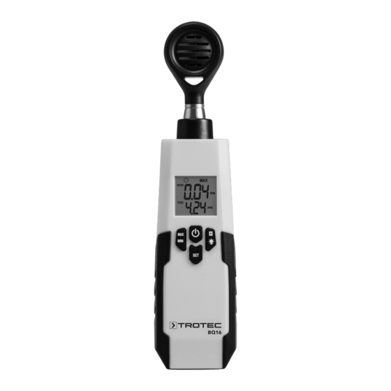 Trotec BQ16 Instructions Manual